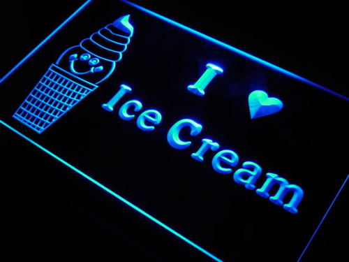 Ice Cream Shop Cafe LED Light Sign